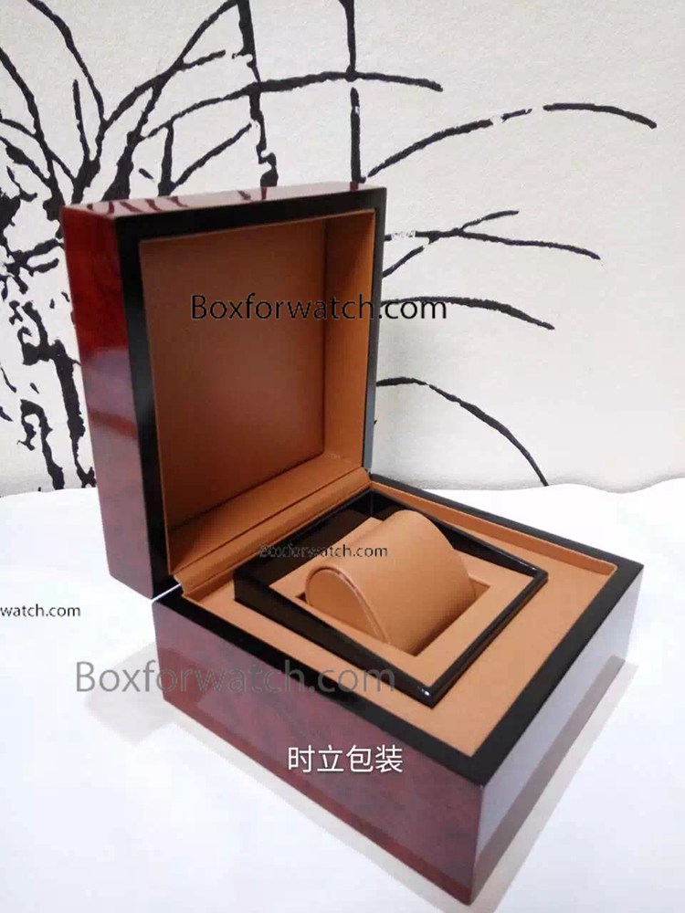 Replacement OEM Polished Brown Wooden Watch box - For Sale